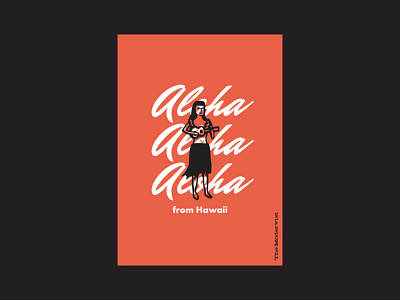 The Modervist - Aloha from Hawaii 1950s 1960s design illustration mid century mid century modern minimal poster poster a day vector