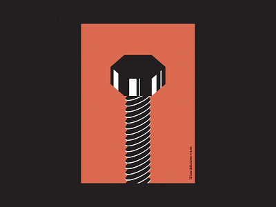 The Modervist - Screw 1950s 1960s design illustration mid century mid century modern minimal poster poster a day poster series vector