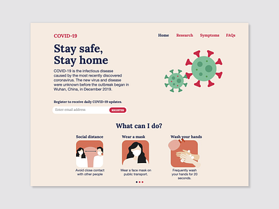 Landing page COVID-19 covid 19 design landing page ui