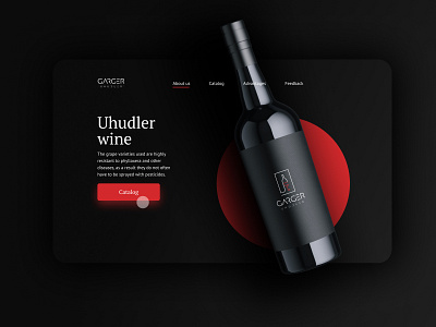 Uhudler wine. Online wine shop design landing main page ui ux web design wine wine ui