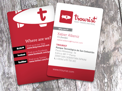Trourist.com business cards identity logo