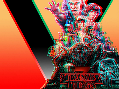 Stranger Things!!🌟 2d art creativity design digital art digital effects graphic graphic design graphics photoshop visual art visual effects web series inspired
