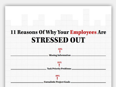 Infographic: 11 Reasons Of Why Your Employees Are Stressed Out charts data infographic statistics