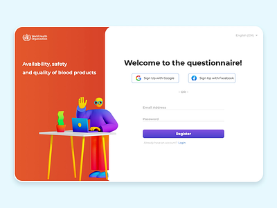 WHO: Questionnaire interactive interface 3d animation design desktop dribbble health app healthcare medical medicine modern product design splendid ui ui design uiux ux ux design web web design who