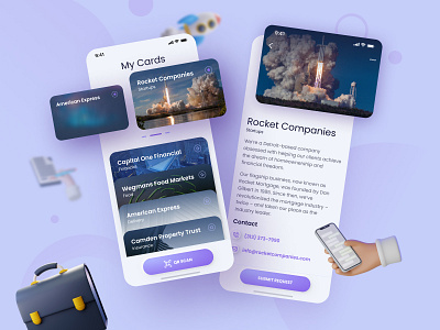 Rocket companies №2 app behance concept design cosmic design digital design dribbble fintech graphic graphic design mobile mobile app mobile design modern product design ui ui design uiux ux ux design