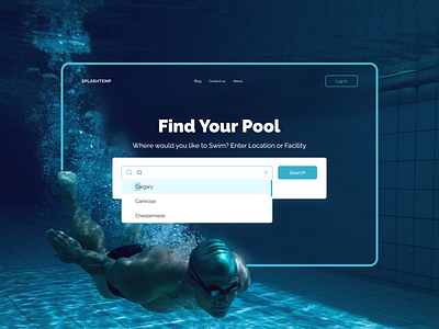 Splashtemp is a public pool finder in North America booking booking pool concept design entertainment find pool poolside relations swimming transit ui ux web