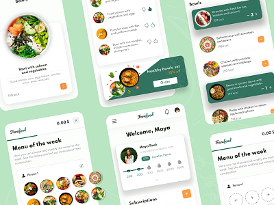FareFood - Mobile App Design for Food Delivery app concept design courier delivery delivery app delivery service delivery service diet food food delivery foodie mobileapp nutritionist order restaurant shipping ui ux