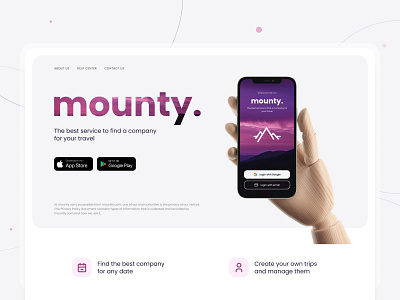 Mounty app ui ux