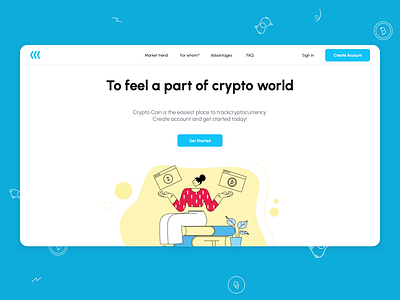 Interactive web design of the website for Crypto Coin animation bitcoin blockchain crypto crypto currency crypto wallet cryptocurrency ecommerce payment transaction ui ux web