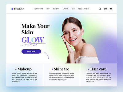 Beauty Tech case: Online store of multi-brand cosmetics animation app beauty beauty product beautytech concept design cosmetic packaging cosmetics makeup salon online shop onlinestore pantone2022 purple shopping skin skincare technology ui ux very per