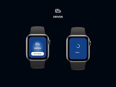 Wearable App : Driven app car design figma track tracker ui watch wearable