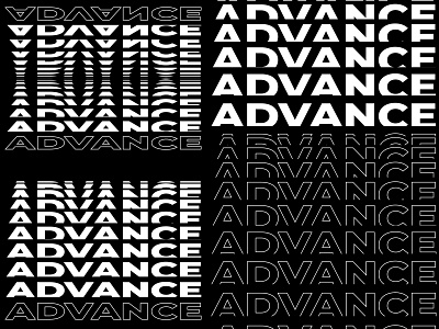 Advance Stacked Text design font text type typography