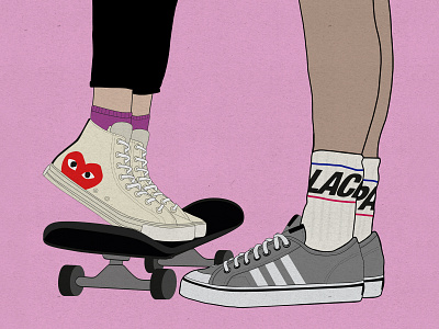 SKATING LOVE colour digital digital art graphic design illustration illustrator palace retro skateboarding skating