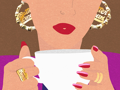 TEA4 colour cup of tea design digital art digital arts digital illustration female graphic design illustration illustrator retro tea women