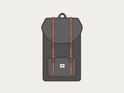 Herschel bag animation backpack design flat gif herschel hipster icon loop