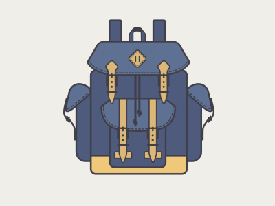 Bag animation animation backpack bag design flat gif hipster icon loop motion