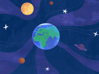 Save our Planet animation bulb earth ecology gif illustration planet space turn off