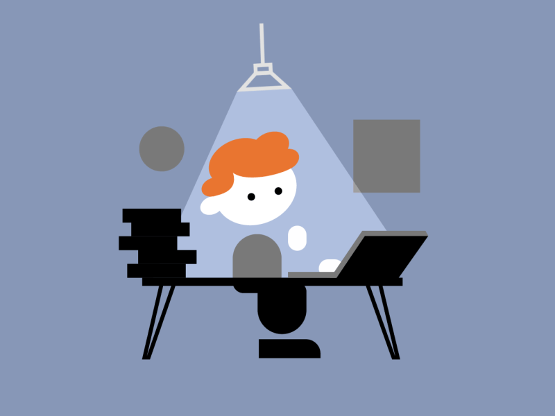 Young buck with laptop animation boy gif ginger hands lamp laptop light loop