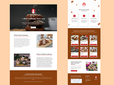 UI UX Design | Landing Page - Roti Gambang Nostalgia desk desktop ui landing landing page ui ui design web design website website page