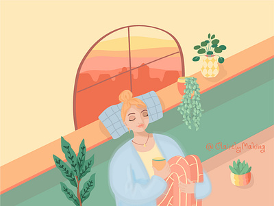 ✨Let's take time✨ artwork design editorial editorial illustration freelance design freelance illustrator freelancer illustration illustration art illustration design illustrator mental health mindfulness pastel colors self care self love slow down women in illustration womenwhodraw zen