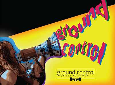 Ground Control Ad branding design illustration logo typography