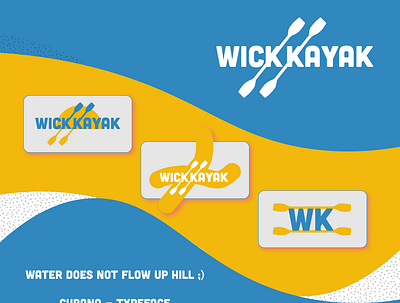 Wick Kayak Logo branding design logo typography