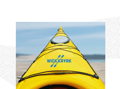 Wick Kayak Logo branding design logo typography