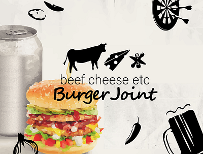 33 of 50 Daily Logo Challenge Burger Joint branding burger joint cheese cow dailylogo dailylogochallenge design dlc graphic illustration logo typography