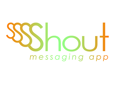 39of 50 Daily Logo Challenge Messaging App app branding dailylogo dailylogochallenge design dlc graphic illustration logo messaging app shout typography