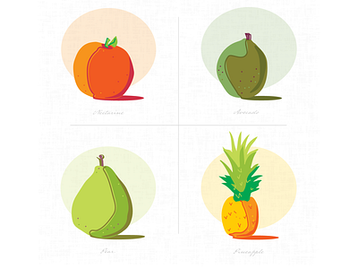 Illustration of Organic Fruit branding design fruit hand drawn illustration illustrator logo simple typography vector