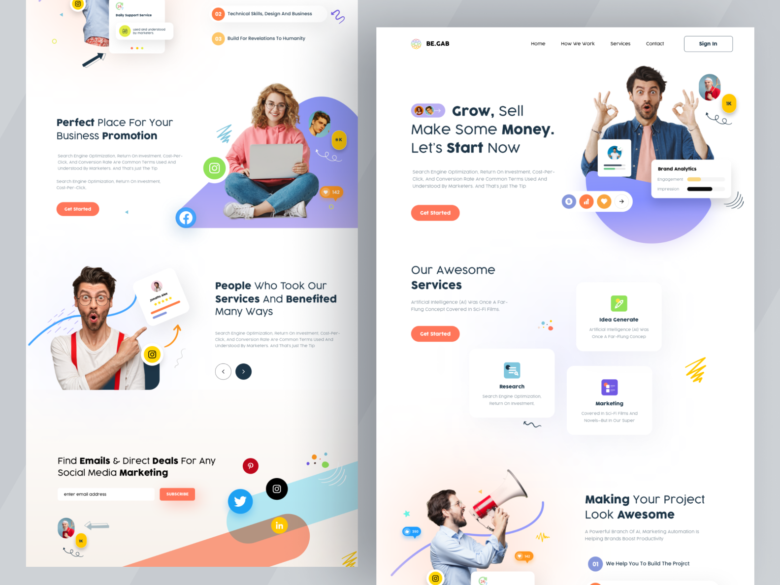 Begab Landing Page by Rayhan Mahim on Dribbble