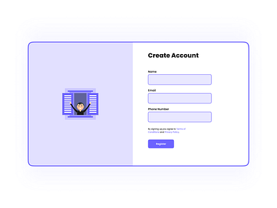 Sign Up Page create account dailyui design illustration ui ux web