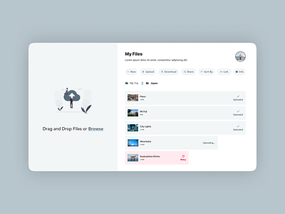 Upload File app dailyui design figma interaction design product design ui ux