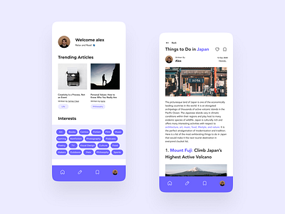 Blog Post app dailyui design figma interaction design product product design ui ux web