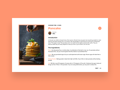 Recipe Blog dailyui design figma interaction design product design typography ux web