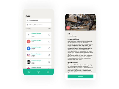 Job Lisiting app dailyui design figma interaction design product design typography ui ux