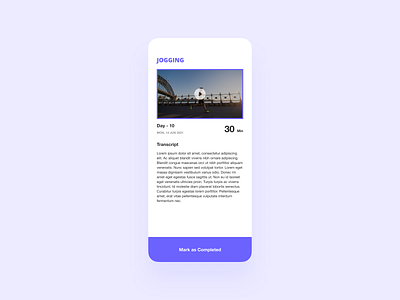 Workout of the Day dailyui design figma interaction design ui ux web