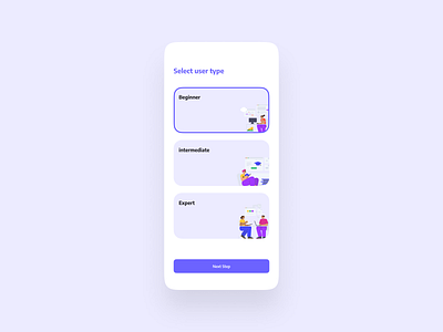 Select User Type dailyui design figma interaction design ui ux web