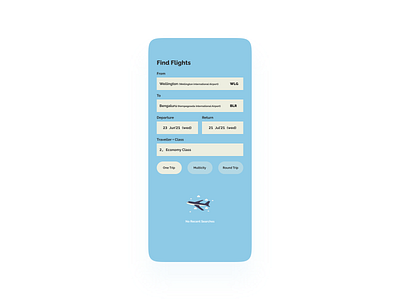 Flight Search dailyui design figma interaction design ui ux