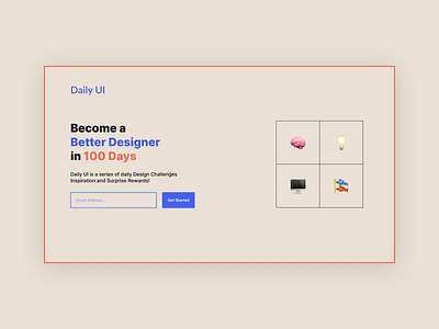 Landing Page of DailyUI