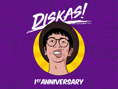 Diskas 1st anniversary artwork design graphic design illustration vector