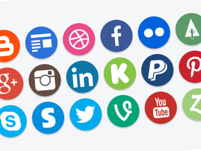 Social Icons branding colour design flat design icons logo design logos social icons social networks typography ui design web design