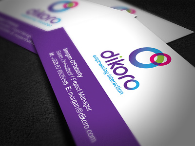 Dikoro Business Card & Logo branding business card colour design graphic design logo design print print design purple typography white