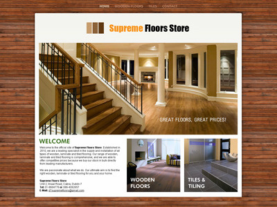 Supreme Floors Store colour design e commerce graphic web