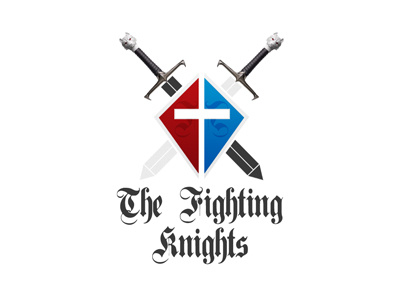 The Fighting Knights Logo branding color graphic design logo logo design typography