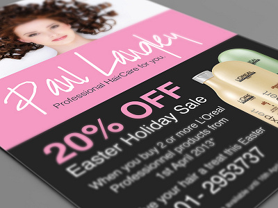 Paul Langley Hair Salon - Flyer Design branding brochure color flyer flyers graphic design logo logo design print print design typography