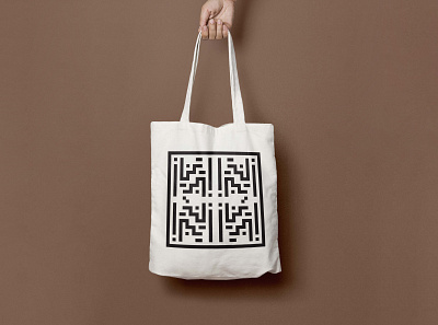 Kufic Tote Bag design graphic design typogaphy