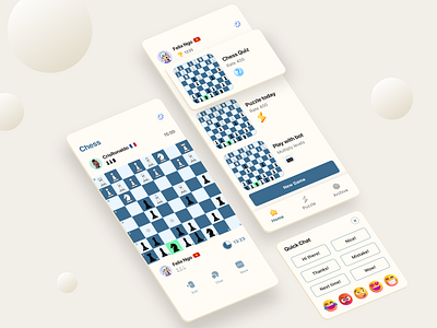 Chess App ♟️ app app design chess design game game design gamify mobile play ui ux