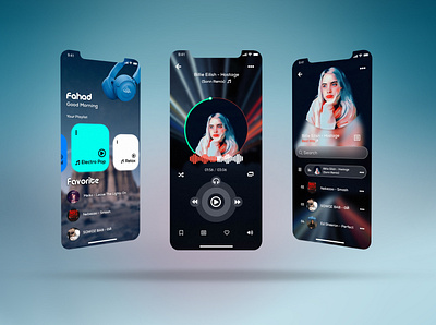 Music Player UI Design apps design apps design.interaction apps icon apps screen branding illustration mobile app multipurpose music music album music app music art music player music player app music player ui ui ui design uiux