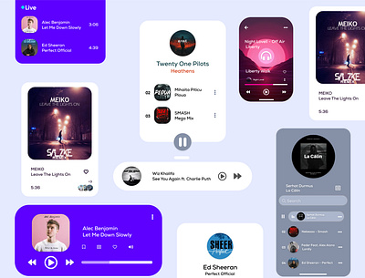 Music Player UI Design Concept app design apple apps design apps design.interaction apps icon apps screen branding illustration mobile app music music app music player musician ui ui design uidesign uiux webdesign website design